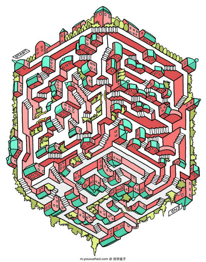图片[6]-立体3D迷宫图片，27页PDF可打印，百度网盘下载-优学盒子