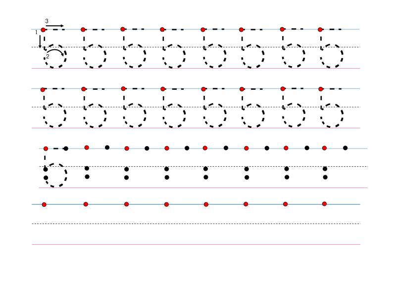图片[4]-3款数字0-9描红标准版本，幼儿数学启蒙电子版PDF打印，百度网盘下载-优学盒子