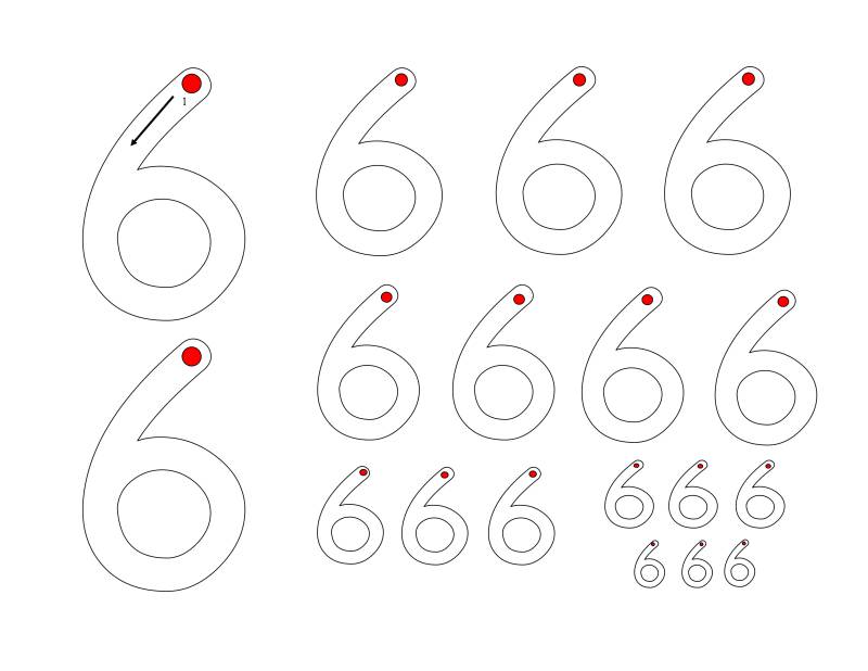 图片[5]-3款数字0-9描红标准版本，幼儿数学启蒙电子版PDF打印，百度网盘下载-优学盒子