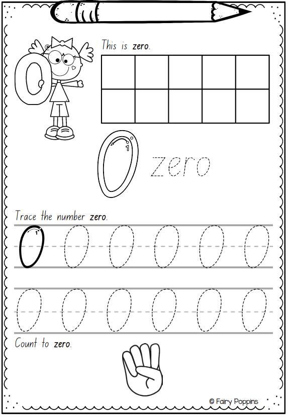 图片[2]-数字描红0-30书写，幼儿卡通电子版PDF可打印-优学盒子