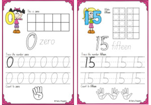 数字描红0-30书写，幼儿卡通电子版PDF可打印-优学盒子