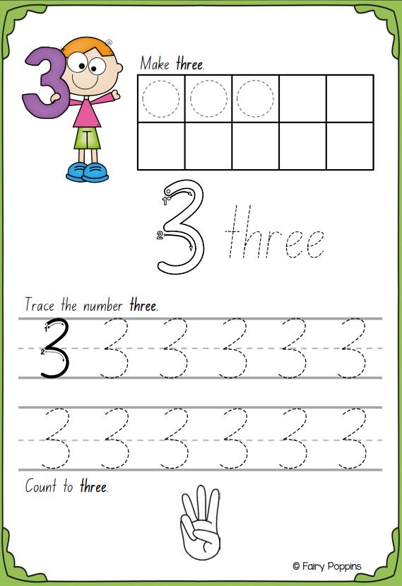 图片[4]-数字描红0-30书写，幼儿卡通电子版PDF可打印-优学盒子