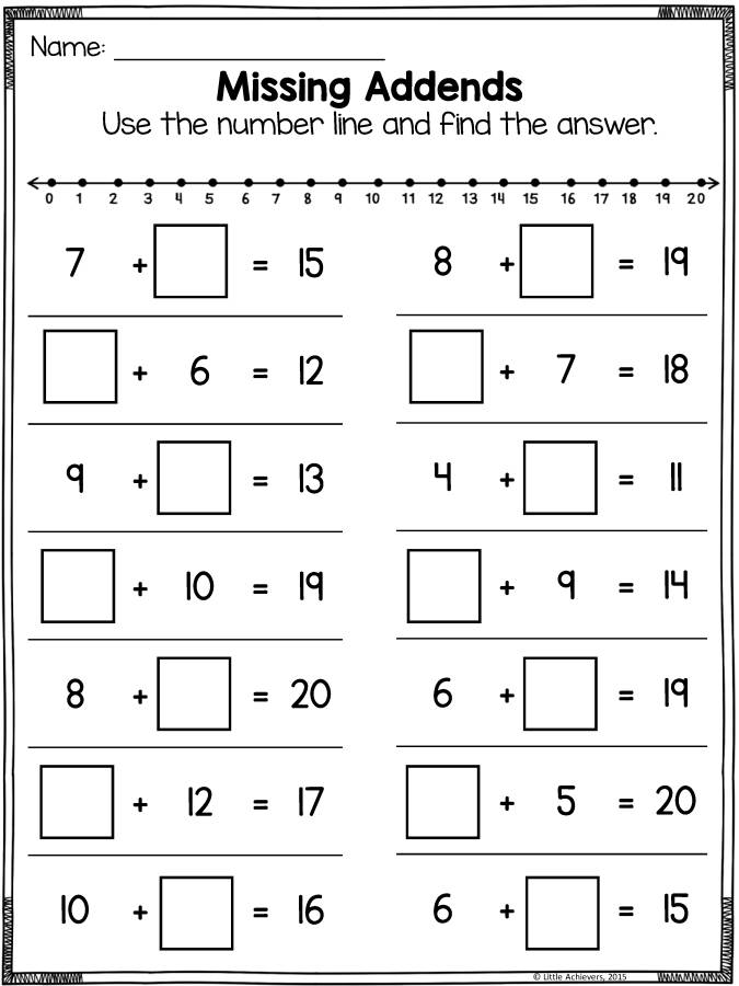 图片[7]-数轴计算，20以内的数字加减法，幼儿数学启蒙电子版PDF打印，百度网盘下载-优学盒子