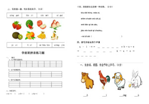 幼小衔接暑假班拼音题卷，PDF可打印-优学盒子