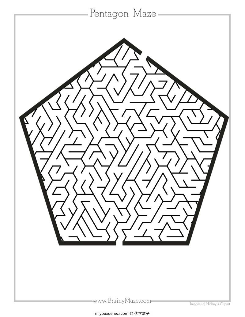 图片[2]-形状复杂迷宫，8PDF可打印-优学盒子