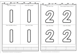 1—20数字涂色，练习数字，数学启蒙数感培养，素材可打印-优学盒子