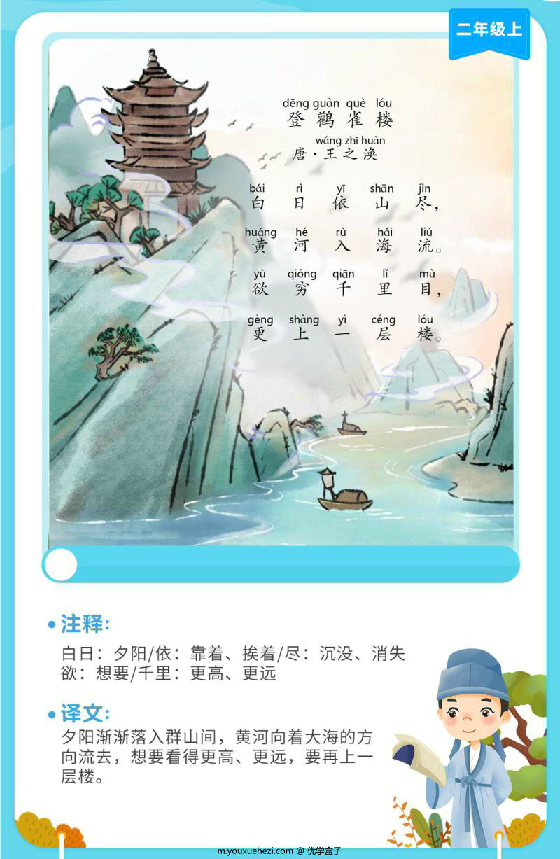 图片[3]-唐诗三百首小学生必背古诗100首古诗知识卡，素材可打印-优学盒子