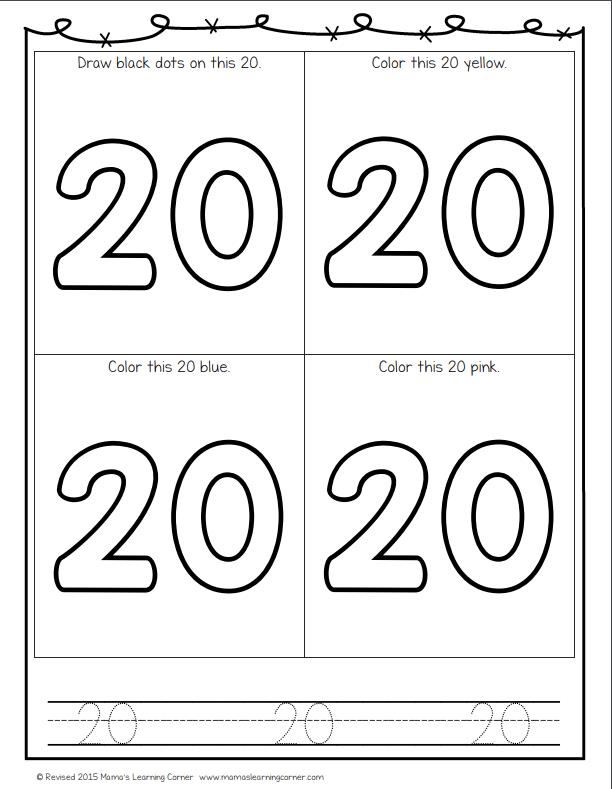 图片[5]-1—20数字涂色，练习数字，数学启蒙数感培养，素材可打印-优学盒子