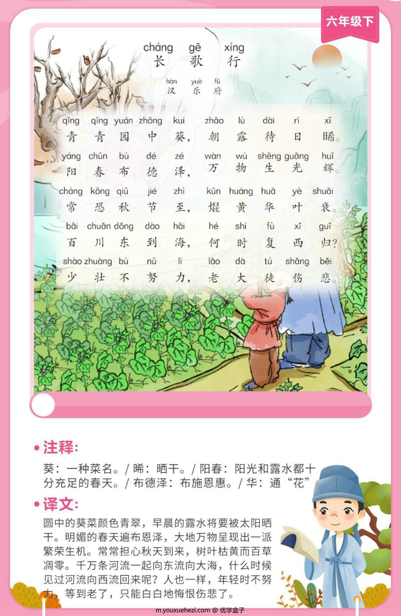 图片[7]-唐诗三百首小学生必背古诗100首古诗知识卡，素材可打印-优学盒子