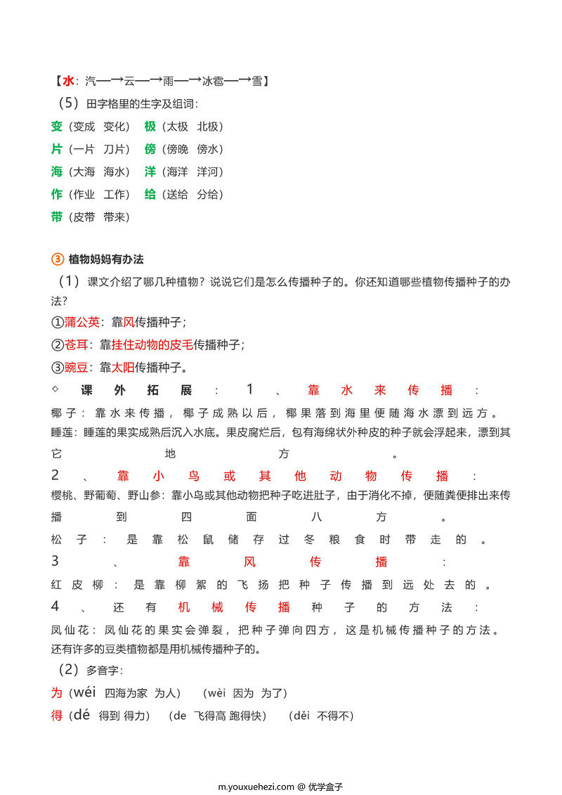 图片[2]-二年级语文上册【知识要点】归纳总结-优学盒子