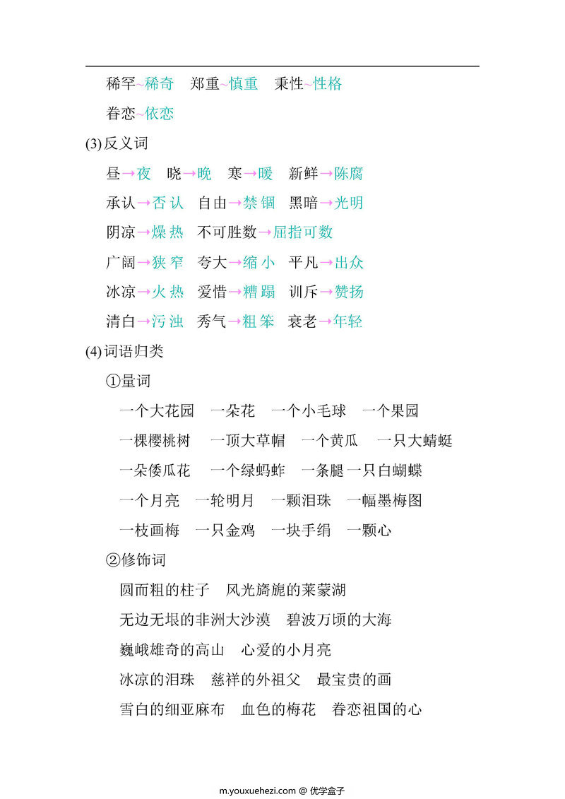 图片[3]-部编版五年级语文下册重点知识总结-优学盒子