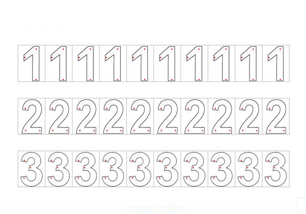 数字0-10书写练习2_3-优学盒子