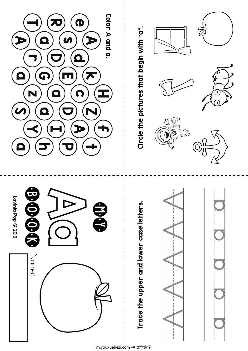 图片[7]-2239页 Letter of the Week A-Z 自然拼读字母练习书-优学盒子