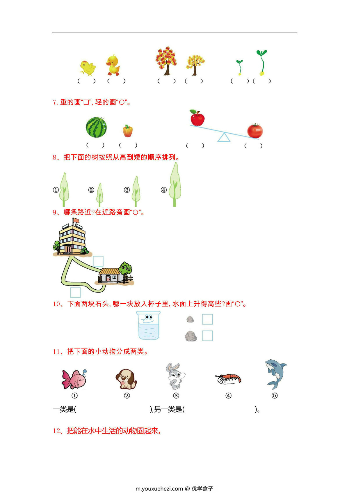 图片[2]-一年级数学必练100题（北师大版）-优学盒子