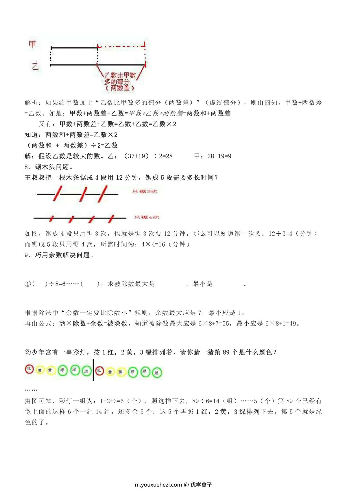 图片[3]-三年级数学下册【期末重点总结】人教版-优学盒子