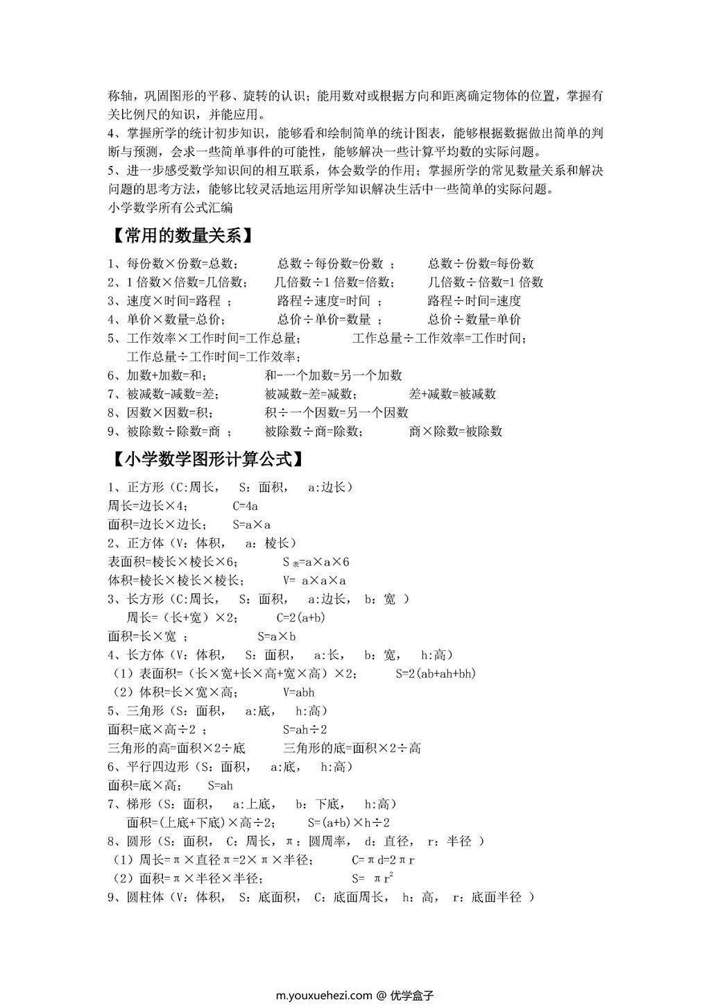 图片[2]-人教版六年级数学下册全册预习资料-优学盒子