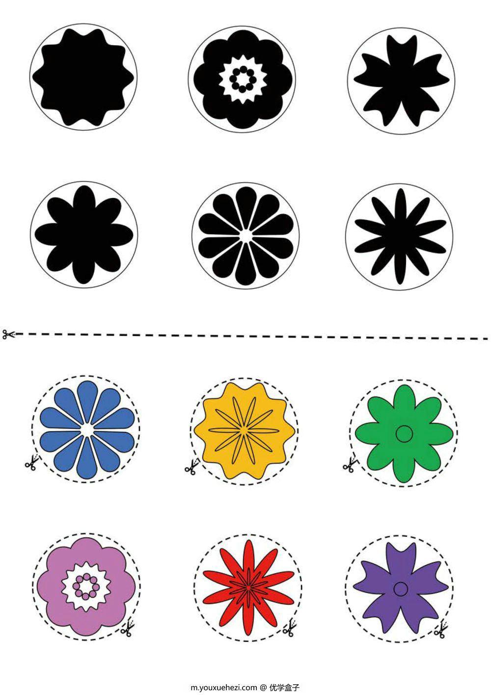 图片[1]-按照剪影的轮廓拼贴图画-优学盒子