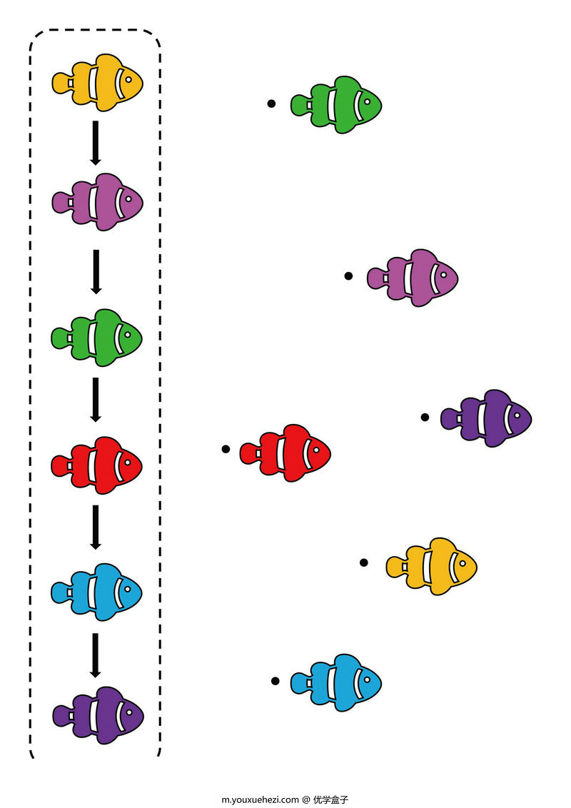 图片[3]-按照颜色顺序连接图画，8页PDF-优学盒子