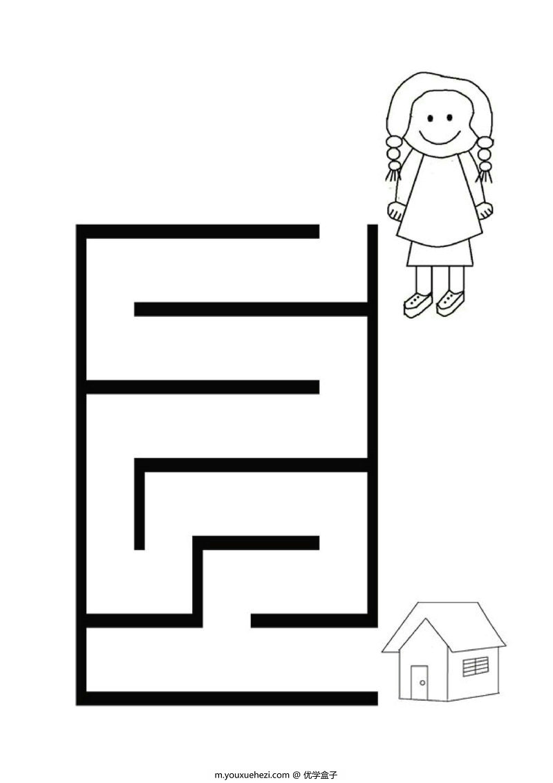 图片[2]-绘制走出迷宫的路线_2，9页PDF可打印-优学盒子