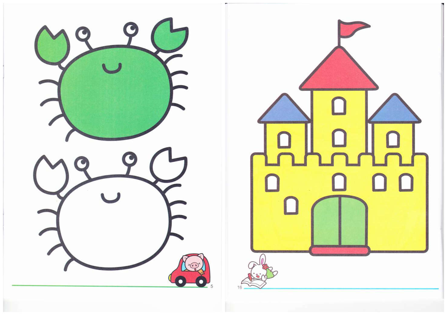 幼儿绘画涂色素材，2—6岁宝宝涂色-优学盒子