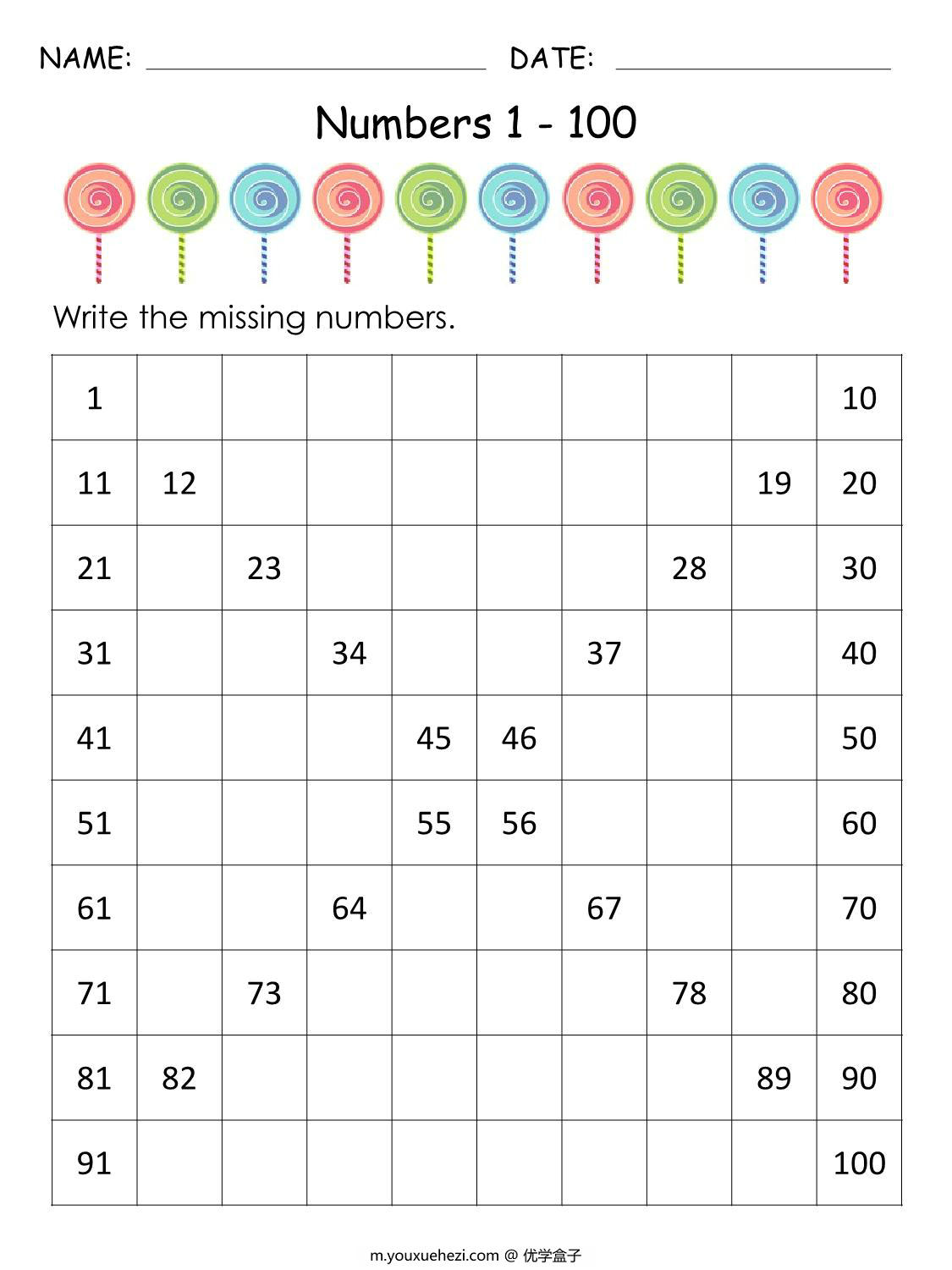 图片[5]-1-100丢失的数字专题素材包2-优学盒子