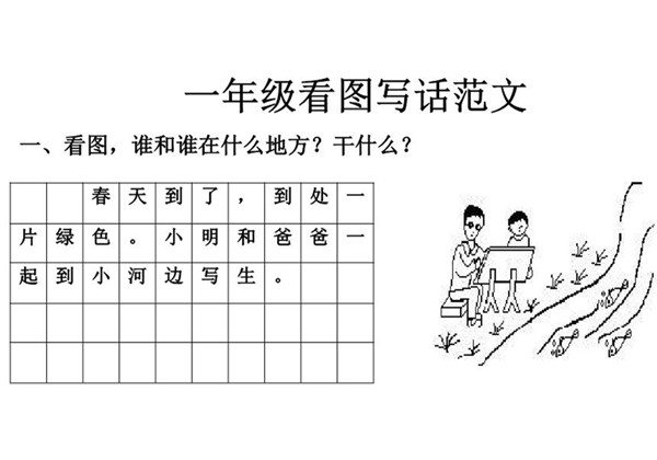 一年级语文下册看图写话范文（10篇） 5页PDF-优学盒子