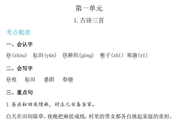 五年级语文下册知识清单 55页PDF-优学盒子
