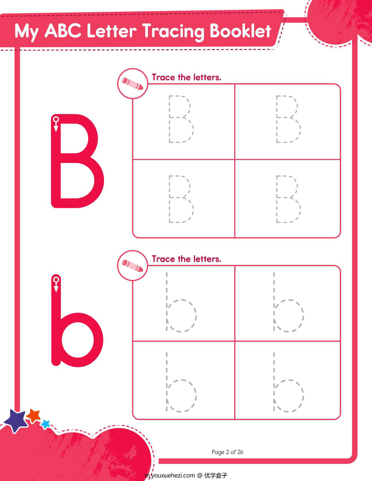 图片[2]-abc-letter-tracing-booklet-us 27页PDF-优学盒子