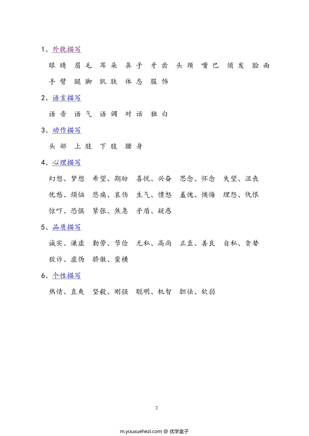 图片[1]-小学作文好词好句大全 108页PDF-优学盒子