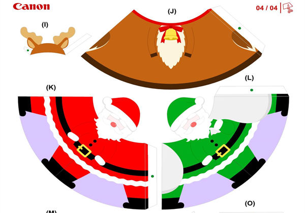 圣诞3D小人-圣诞节手工，7页PDF-优学盒子