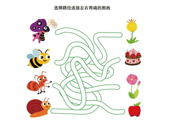 选择路径连接左右两端的图画，7页PDF-优学盒子