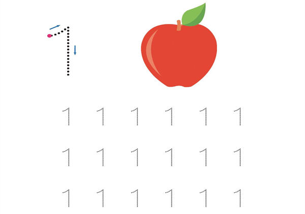 数字书写练习1-10， 10页PDF可打印-优学盒子