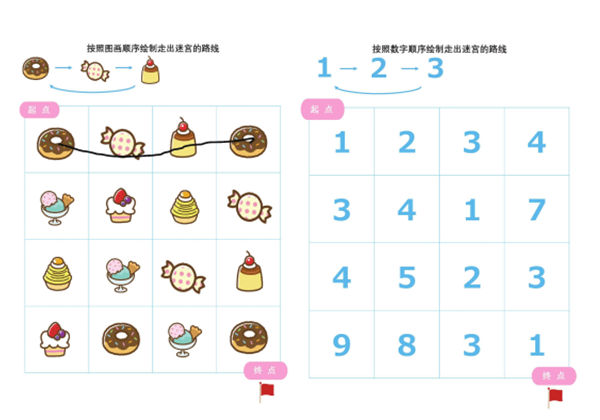按照顺序绘制走出迷宫的路线（一），6页PDF-优学盒子