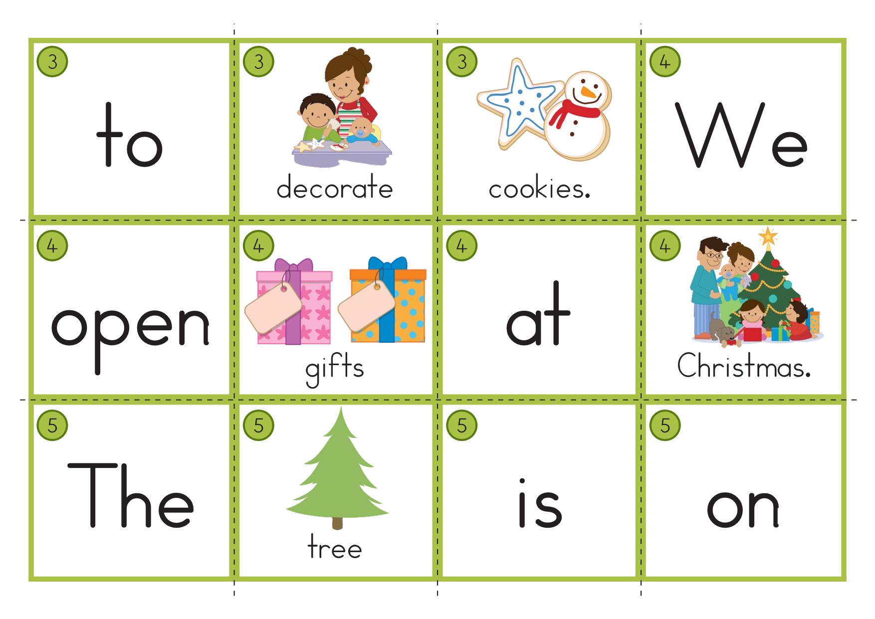 图片[3]-圣诞主题互动书，Christmas Sentence Scramble with Cut and Paste Worksheets，59页PDF-优学盒子