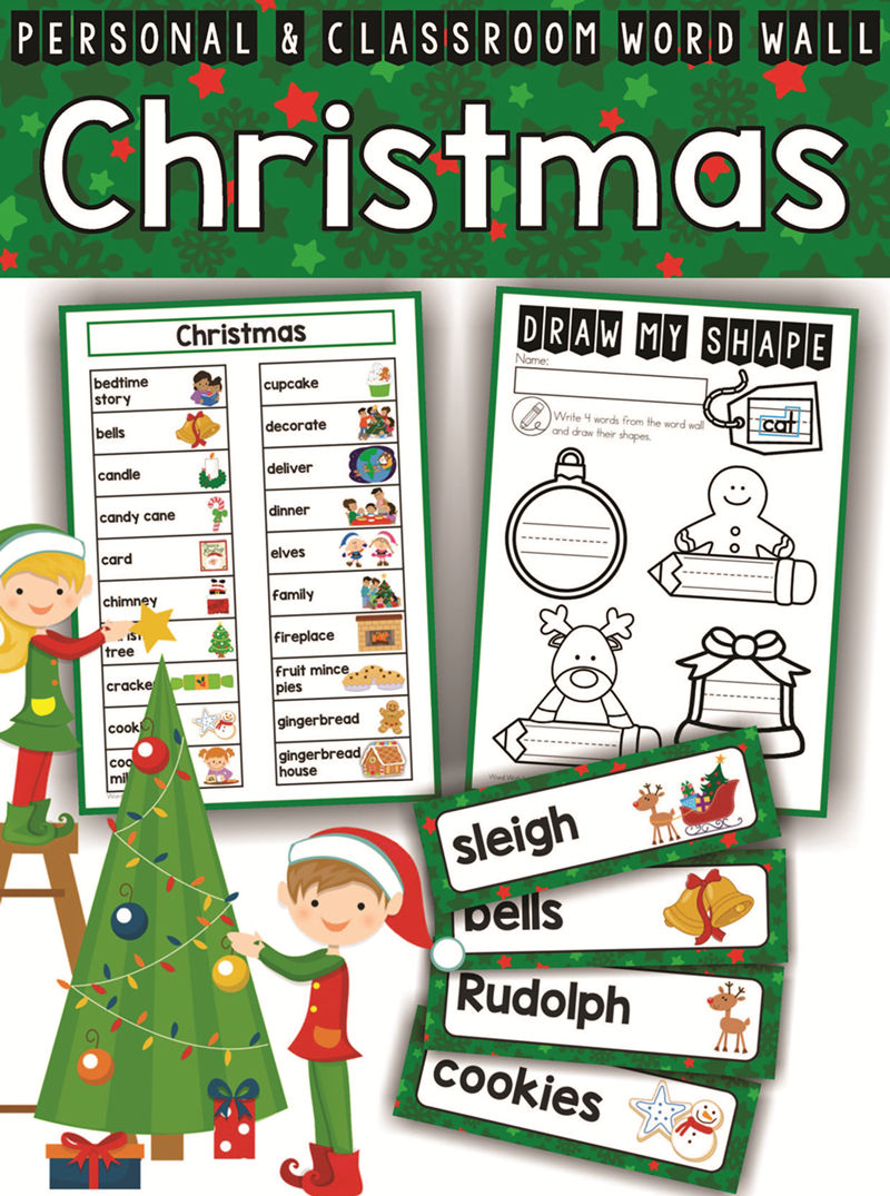 图片[1]-Christmas Word Wall，55页PDF-优学盒子