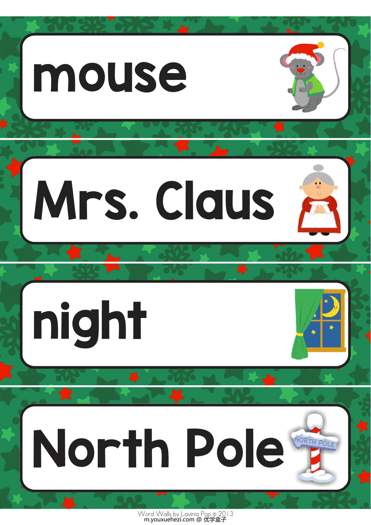 图片[4]-Christmas Word Wall，55页PDF-优学盒子