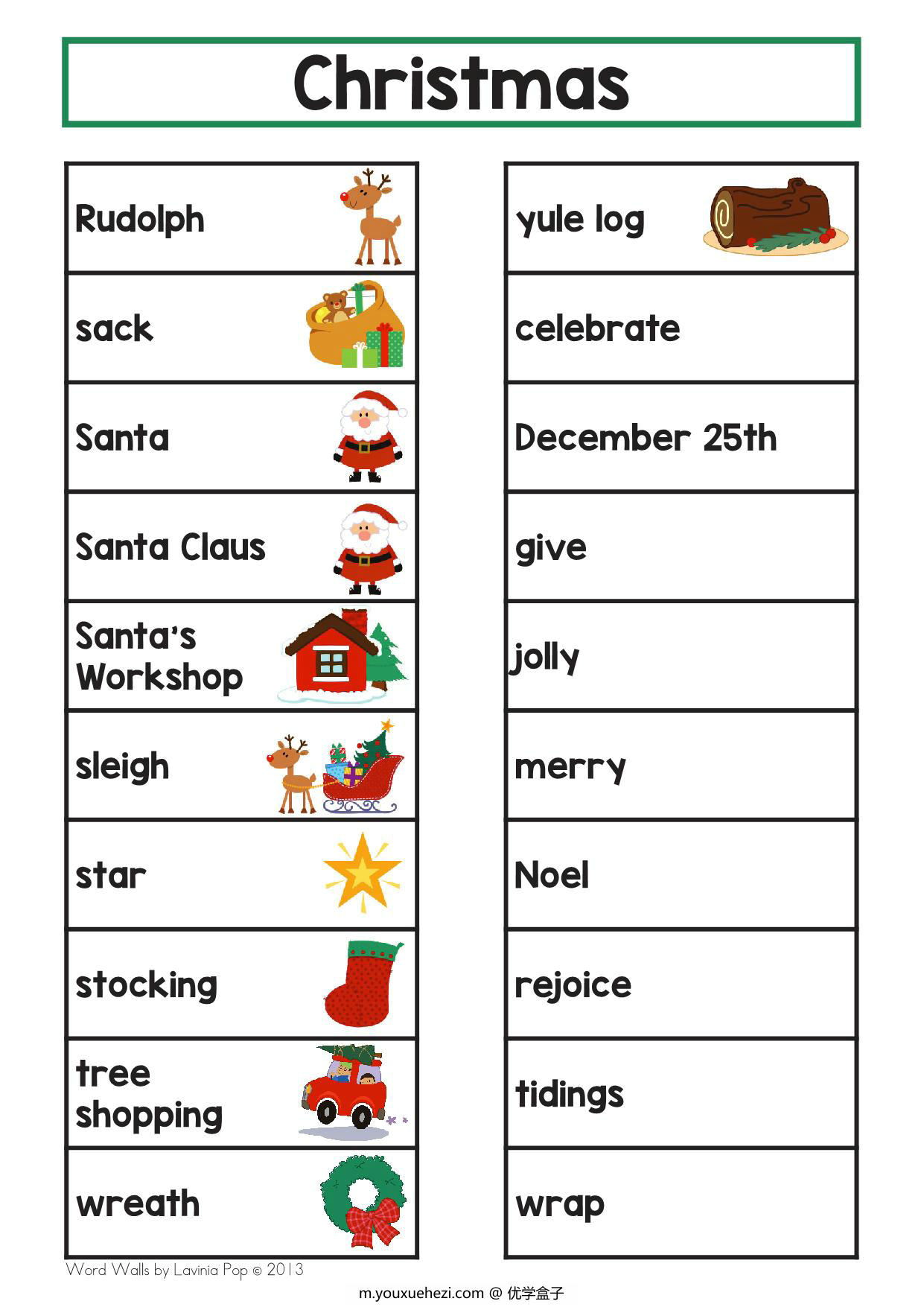 图片[2]-Christmas Word Wall，55页PDF-优学盒子
