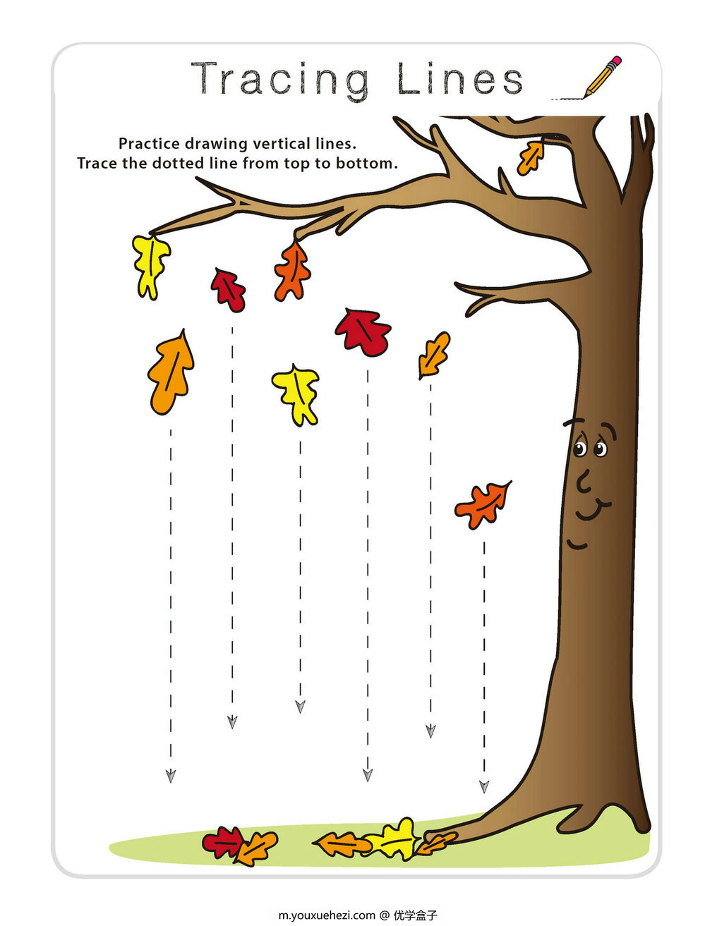 图片[1]-tracing lines 线条控笔练习，16页PDF-优学盒子