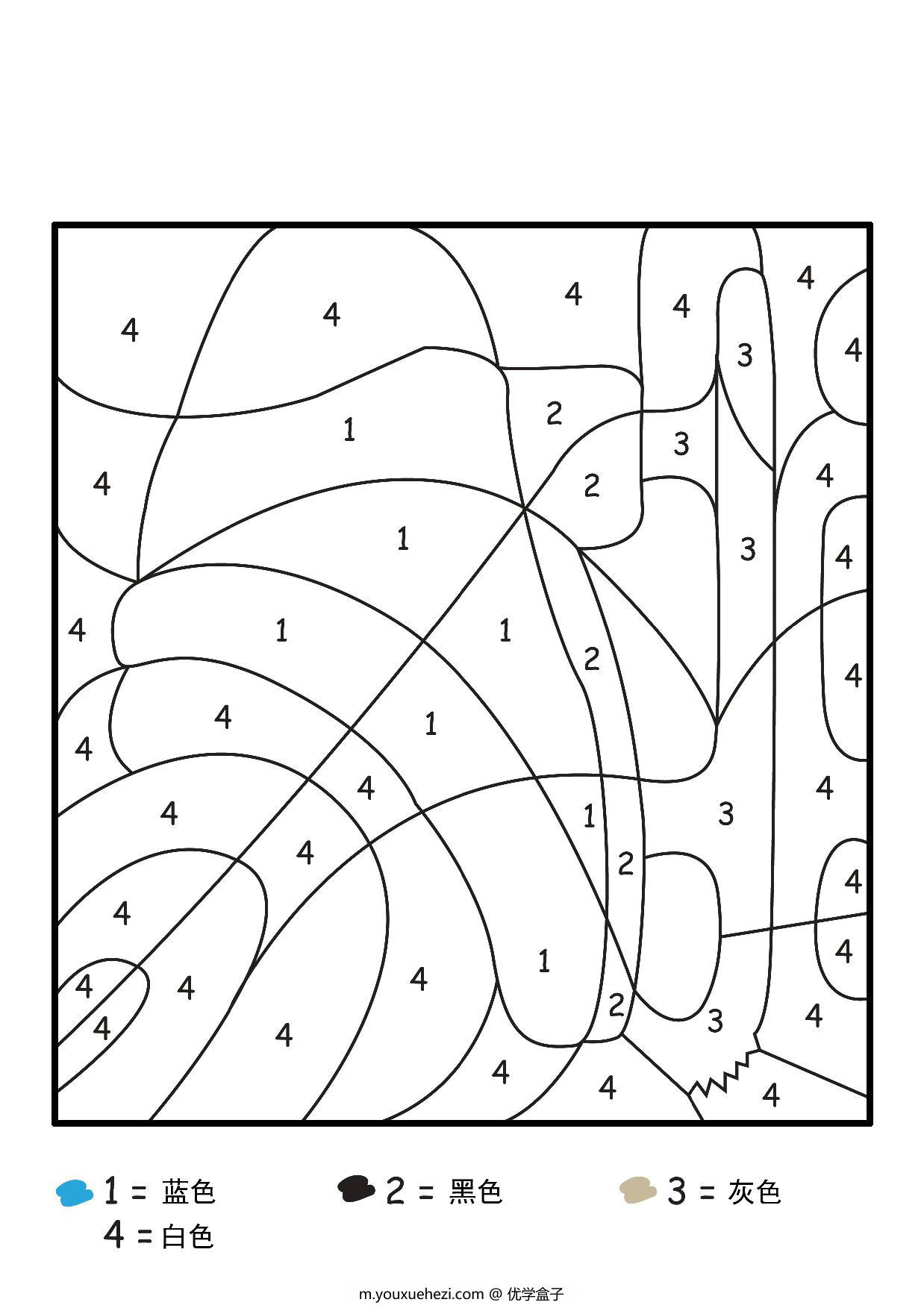 图片[3]-六幅关于冬季的数字填色画，6页PDF-优学盒子