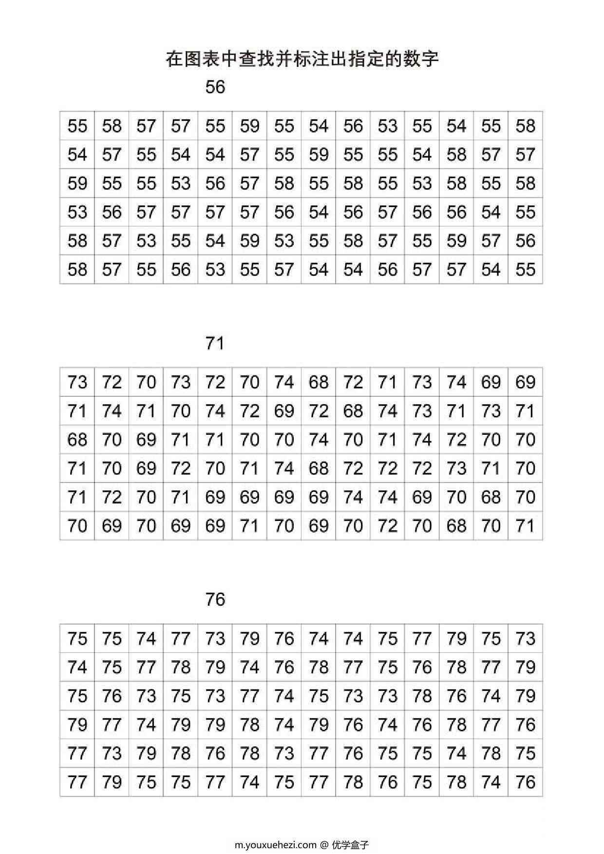 图片[1]-在图表中查找并标注出指定的数字，5页PDF-优学盒子