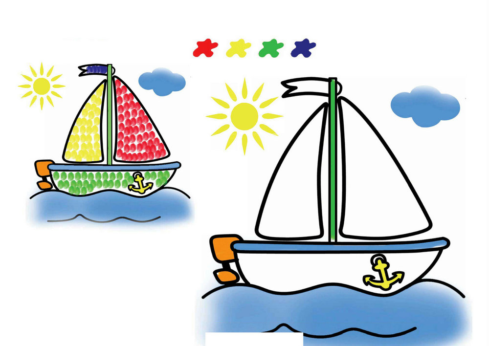 幼儿手指画填色画，12页PDF-优学盒子
