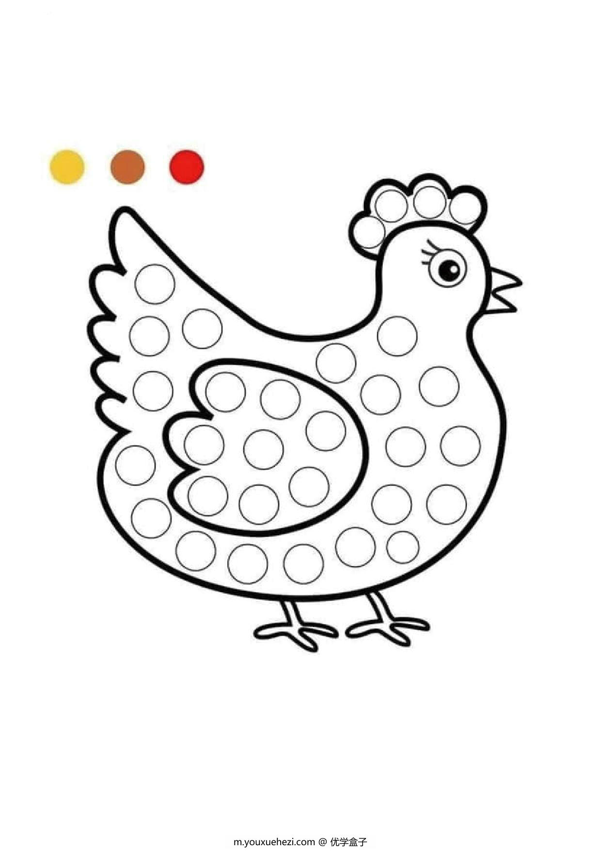 图片[2]-幼儿手指画填色画图集，19页PDF-优学盒子