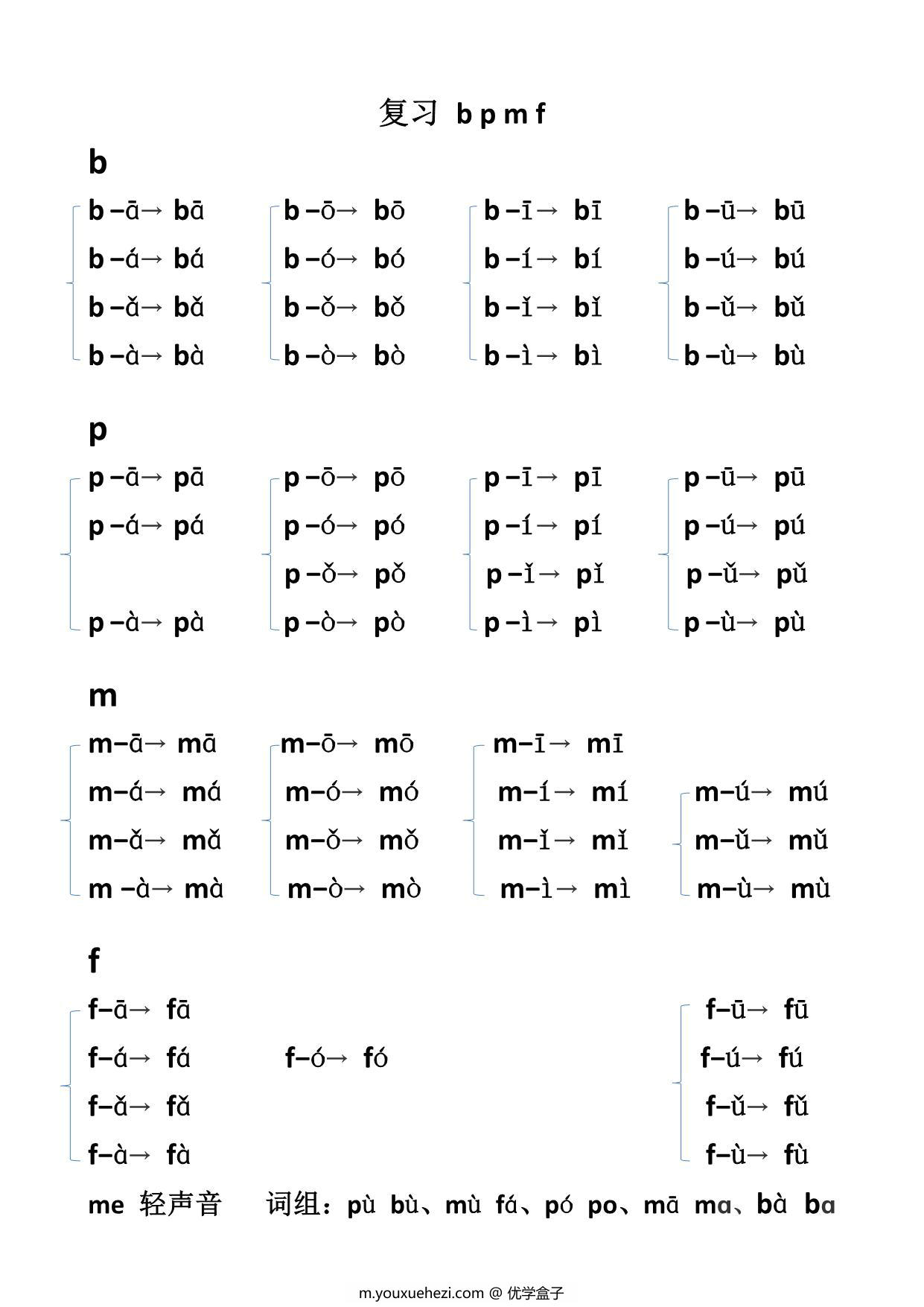 图片[1]-拼音拼读，39页PDF-优学盒子