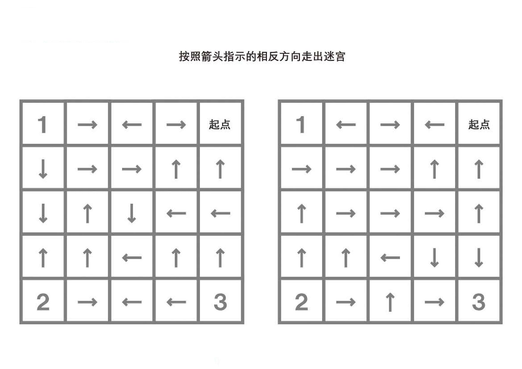按照箭头指示的相反方向走出迷宫，5页PDF-优学盒子