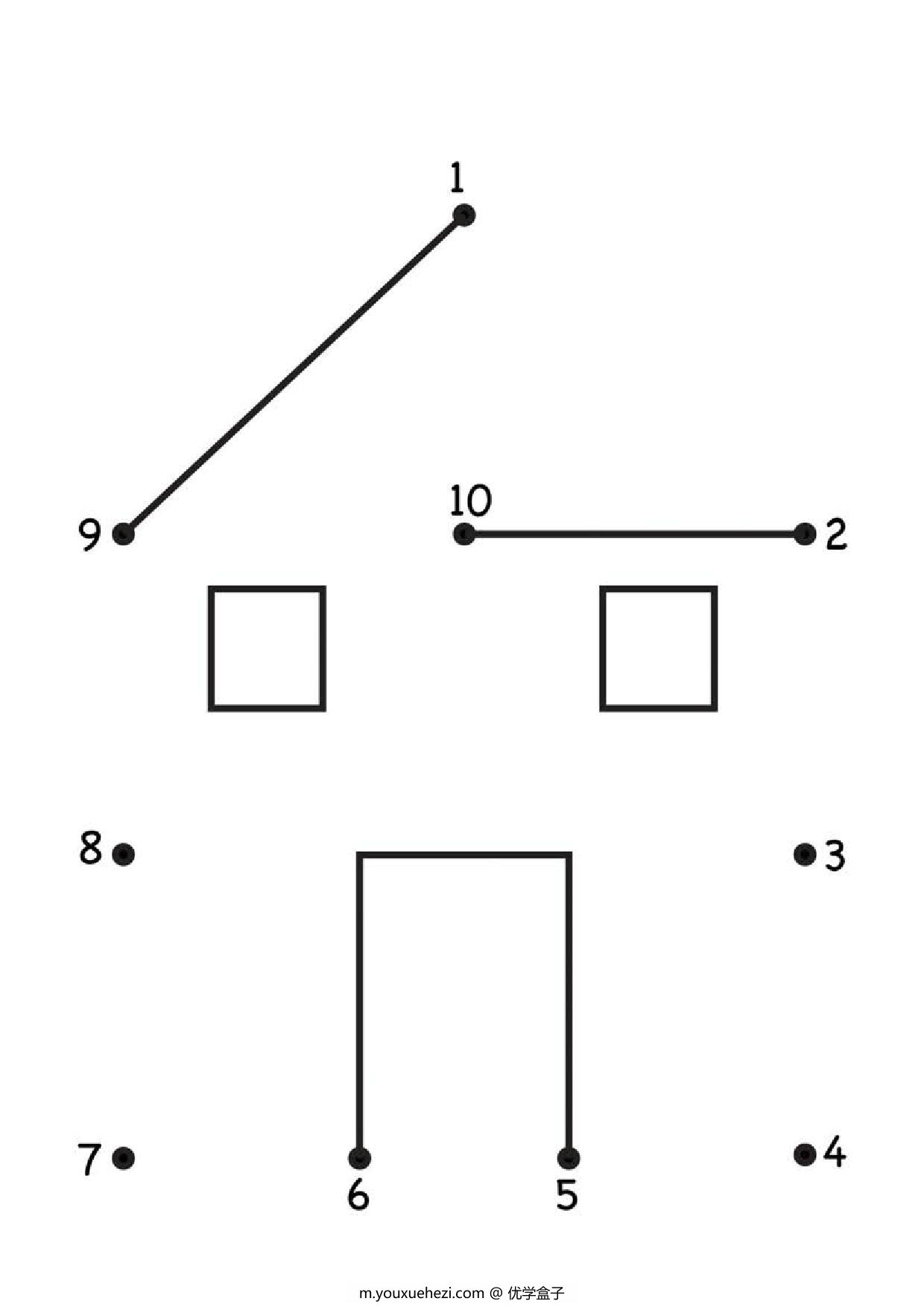 图片[2]-数字连线1-10，15页PDF-优学盒子