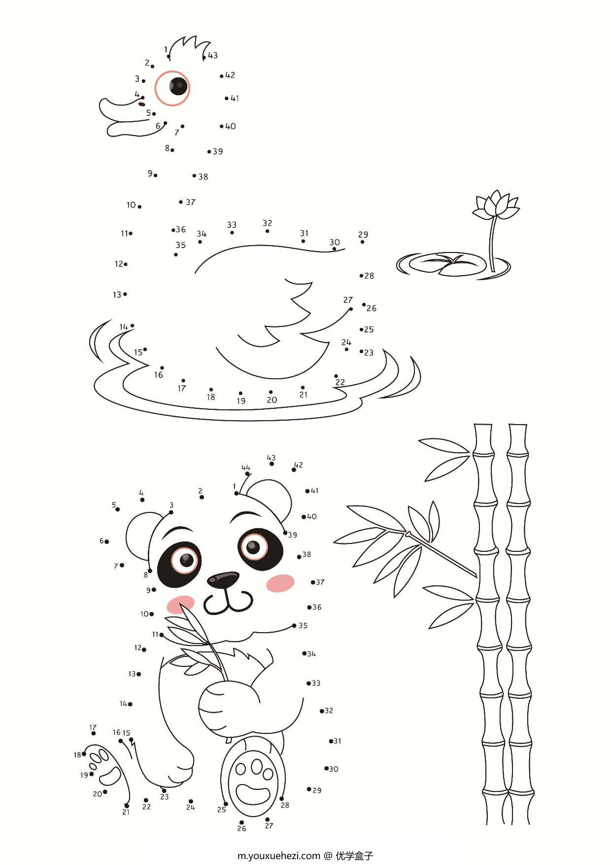 图片[2]-数字连线填色，12页PDF-优学盒子