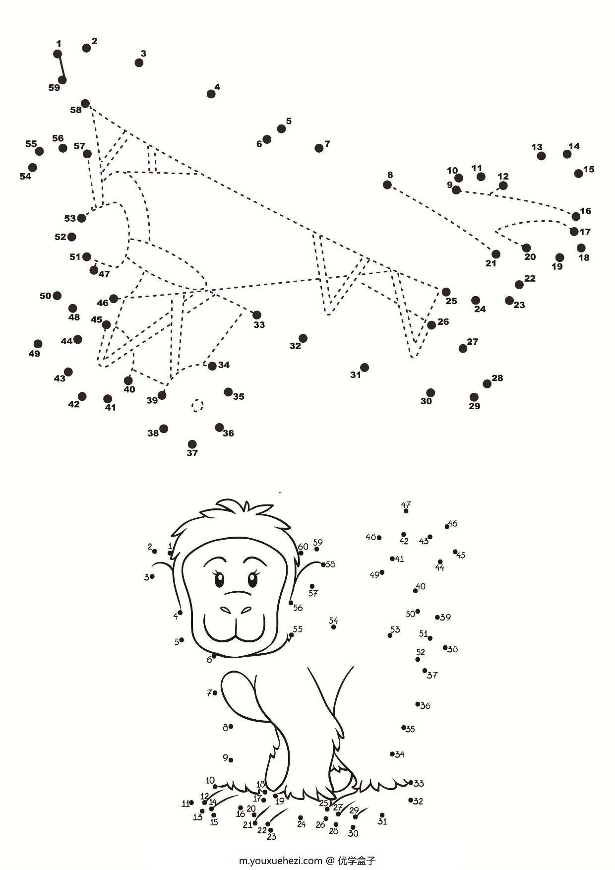 图片[3]-数字连线填色，12页PDF-优学盒子