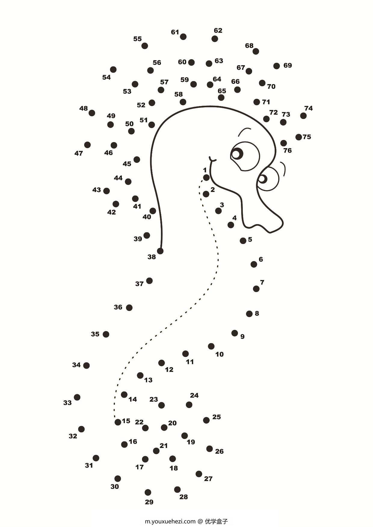 图片[4]-数字连线填色，12页PDF-优学盒子