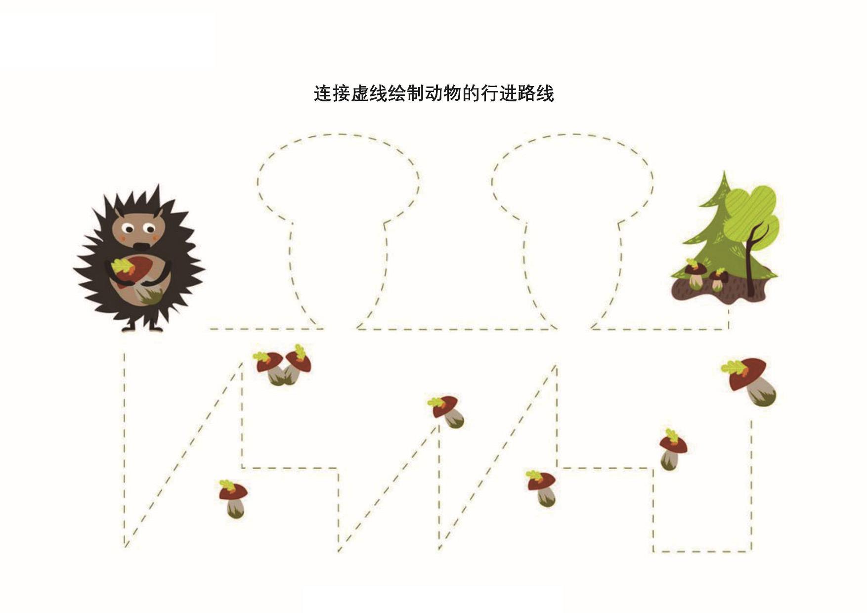 图片[4]-连接虚线绘制动物的进行路线，9页PDF-优学盒子