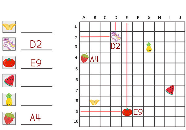 用数字和字母写出图画在图表中的位置，9页PDF-优学盒子
